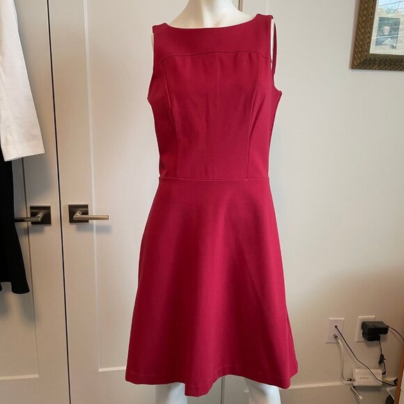 Brooks Brothers Sleeveless Boat Nk Fit & Flare Rayon Nylon Blend Dress Red Sz 6 - Picture 14 of 14